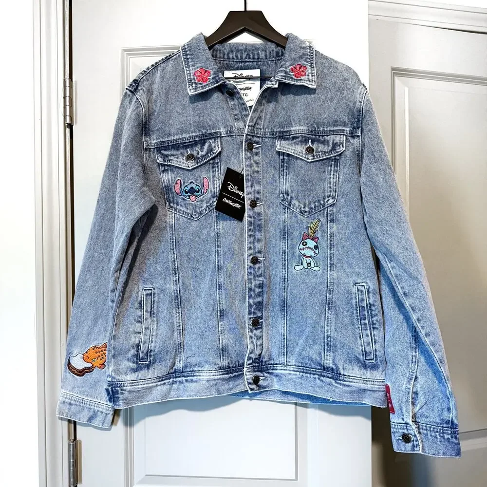 Cakeworthy Disney Lilo Stitch Denim Jacket Scrump Pudge Large